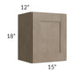 RTA Cobblestone Grey 15" x 18" Wall Cabinet with 1 Skin
