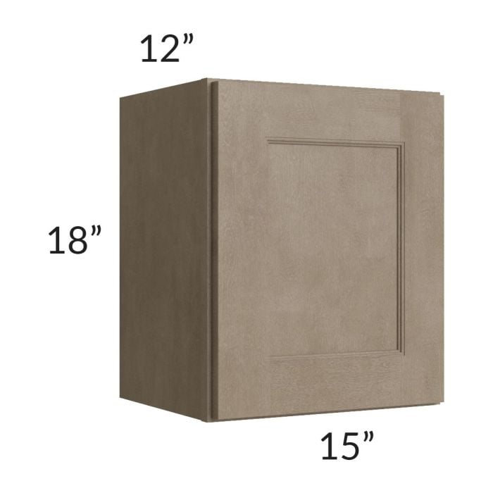 RTA Cobblestone Grey 15" x 18" Wall Cabinet with 2 Skins