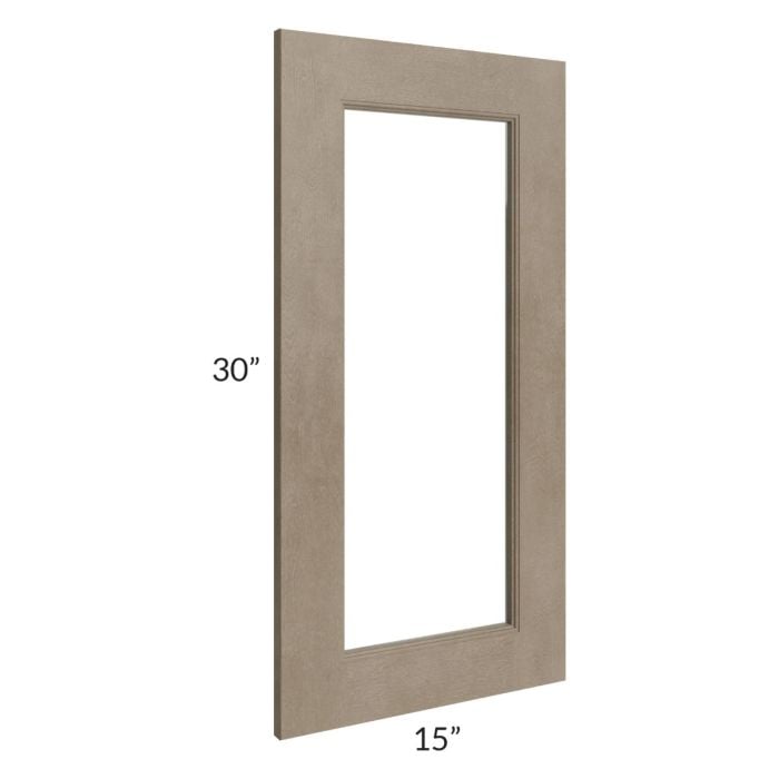 RTA Cobblestone Grey 15" x 30" Glass Door