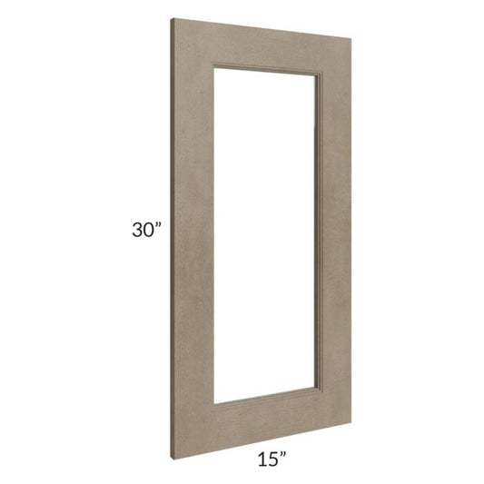 RTA Cobblestone Grey 15" x 30" Glass Door