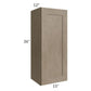 RTA Cobblestone Grey 15" x 36" Wall Cabinet with 1 Decorative End Panel and 1 Skin