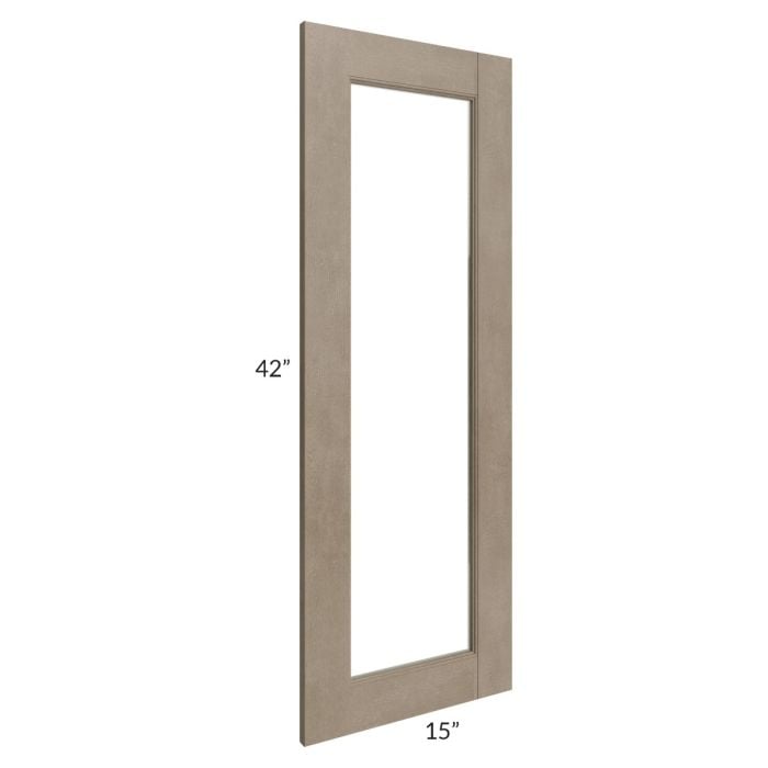 RTA Cobblestone Grey 15" x 42" Glass Door