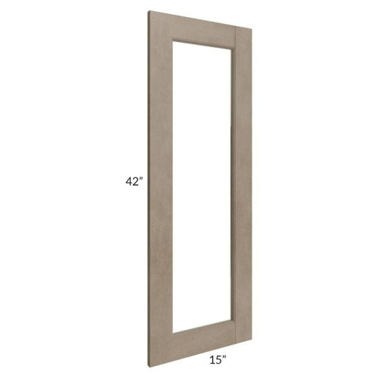 RTA Cobblestone Grey 15" x 42" Glass Door