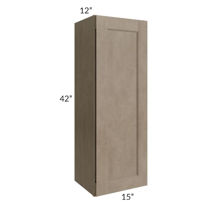 RTA Cobblestone Grey 15" x 42" Wall Cabinet