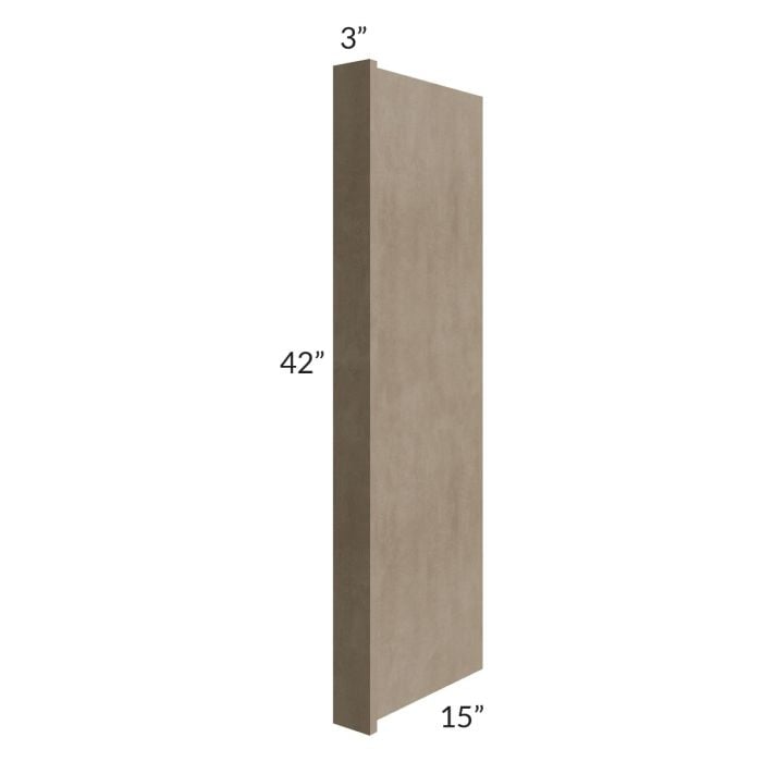 RTA Cobblestone Grey 15" x 42" Wall End Panel