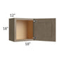 RTA Cobblestone Grey 18" x 18" Wall Cabinet with 2 Skins
