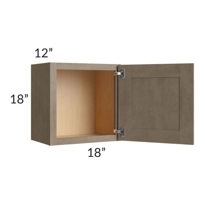 RTA Cobblestone Grey 18" x 18" Wall Cabinet with 2 Skins