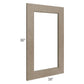 RTA Cobblestone Grey 18" x 30" Glass Door