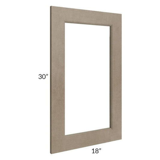 RTA Cobblestone Grey 18" x 30" Glass Door