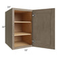 RTA Cobblestone Grey 18" x 30" x 24" Split Pantry Wall Cabinet with 2 Skins