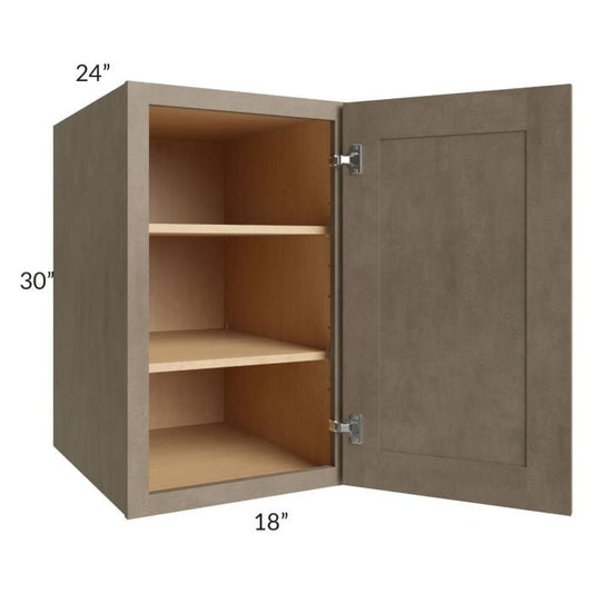 RTA Cobblestone Grey 18" x 30" x 24" Split Pantry Wall Cabinet