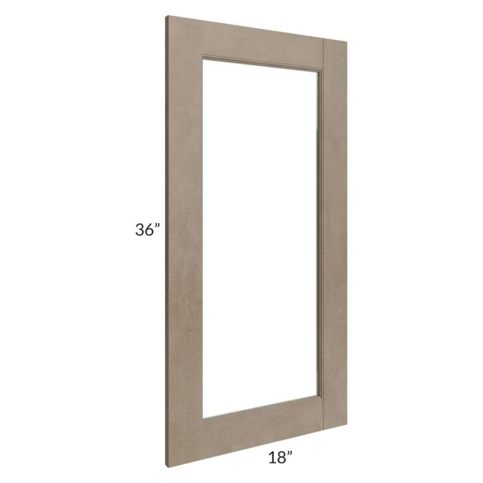 RTA Cobblestone Grey 18" x 36" Glass Door