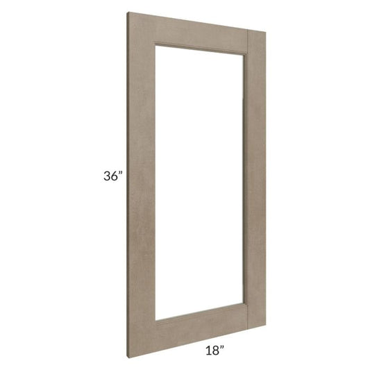 RTA Cobblestone Grey 18" x 36" Glass Door