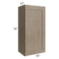 RTA Cobblestone Grey 18" x 36" Wall Cabinet with 1 Skin