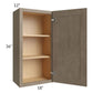 RTA Cobblestone Grey 18" x 36" Wall Cabinet with 2 Decorative End Panels and 1 Skin