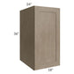 RTA Cobblestone Grey 18" x 36" x 24" Split Pantry Wall Cabinet