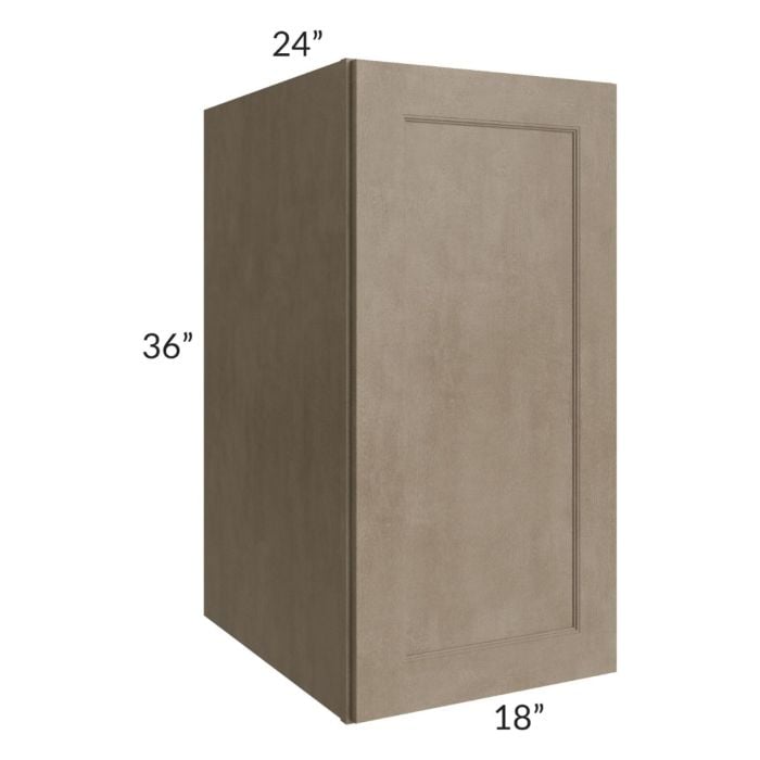 RTA Cobblestone Grey 18" x 36" x 24" Split Pantry Wall Cabinet