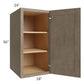 RTA Cobblestone Grey 18" x 36" x 24" Split Pantry Wall Cabinet with 1 Skin