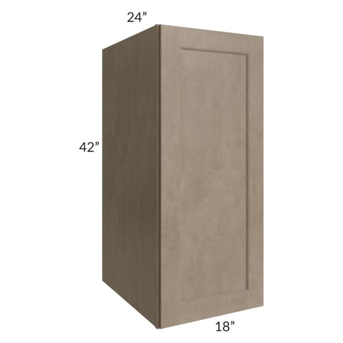 RTA Cobblestone Grey 18" x 42" x 24" Split Pantry Wall Cabinet