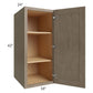 RTA Cobblestone Grey 18" x 42" x 24" Split Pantry Wall Cabinet with 2 Skins