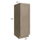 RTA Cobblestone Grey 18" x 54" Split Pantry Base Cabinet with 1 Skin