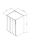 RTA Cobblestone Grey 18" x 54" Split Pantry Base Cabinet with 2 Roll Out Trays