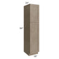 RTA Cobblestone Grey 18" x 84" Utility Cabinet with 1 Decorative End Panel and 4 Roll Out Trays
