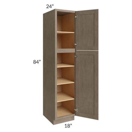 RTA Cobblestone Grey 18" x 84" Utility Cabinet with 2 Skins