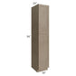 RTA Cobblestone Grey 18" x 96" Utility Cabinet with 1 Decorative End Panel and 1 Roll Out Tray