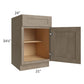 RTA Cobblestone Grey 21" Base Cabinet - Right Hinged with 1 Decorative End Panel
