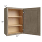 RTA Cobblestone Grey 21" x 30" Wall Cabinet with 1 Decorative End Panel and 2 Skins