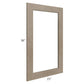 RTA Cobblestone Grey 21" x 36" Glass Door