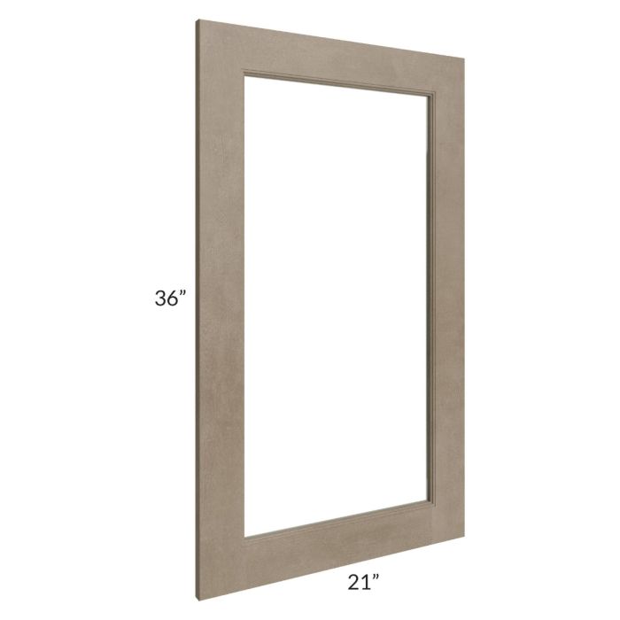 RTA Cobblestone Grey 21" x 36" Glass Door