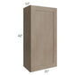 RTA Cobblestone Grey 21" x 42" Wall Cabinet