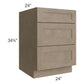 RTA Cobblestone Grey 24" 3-Drawer Base Cabinet with 2 Skins