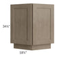 RTA Cobblestone Grey 24" Base End Angle Cabinet with 2 Decorative End Panels and 1 Skin