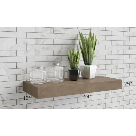 RTA Cobblestone Grey 24" Floating Shelf