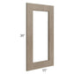 RTA Cobblestone Grey 24" x 30" Corner Glass Door