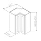 RTA Cobblestone Grey 24" x 30" Easy Reach Corner Wall Cabinet with 2 Skins