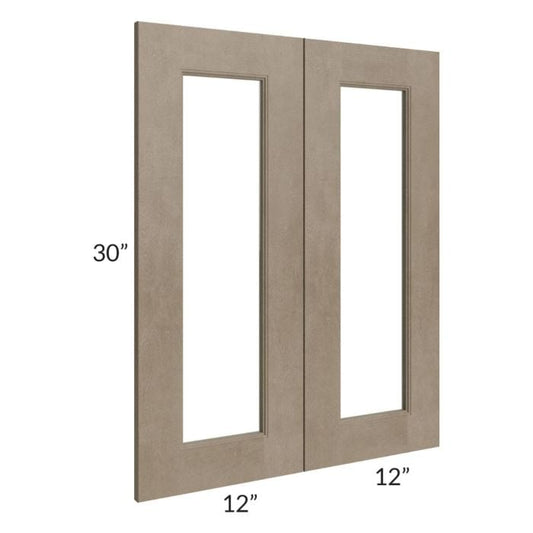 RTA Cobblestone Grey 24" x 30" Glass Door
