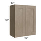 RTA Cobblestone Grey 24" x 30" Wall Cabinet with Glass Door