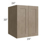 RTA Cobblestone Grey 24" x 30" x 24" Split Pantry Wall Cabinet with 2 Skins