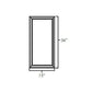 RTA Cobblestone Grey 24" x 36" Corner Glass Door