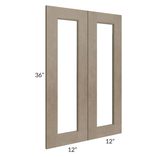 RTA Cobblestone Grey 24" x 36" Glass Door