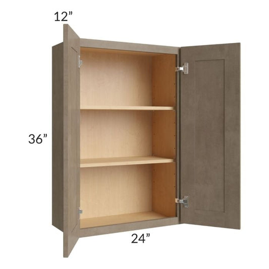 RTA Cobblestone Grey 24" x 36" Wall Cabinet with 2 Skins