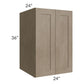 RTA Cobblestone Grey 24" x 36" x 24" Split Pantry Wall Cabinet