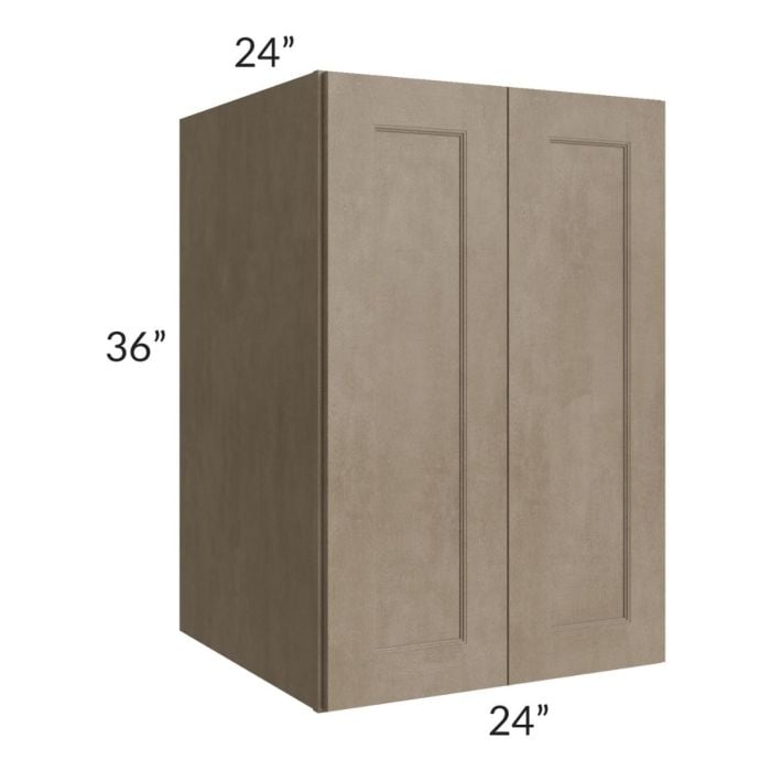 RTA Cobblestone Grey 24" x 36" x 24" Split Pantry Wall Cabinet with 2 Skins