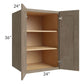 RTA Cobblestone Grey 24" x 36" x 24" Split Pantry Wall Cabinet with 2 Skins