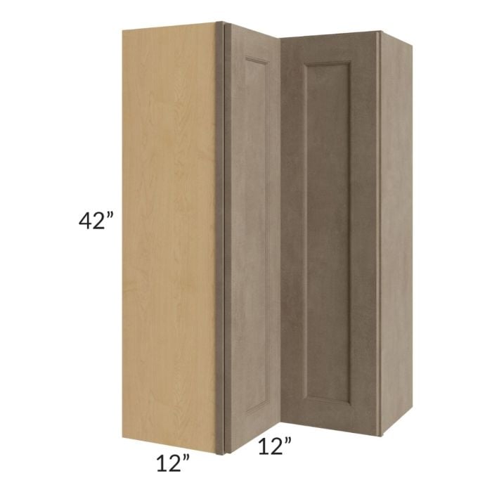 RTA Cobblestone Grey 24" x 42" Easy Reach Corner Wall Cabinet