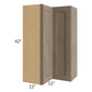 RTA Cobblestone Grey 24" x 42" Easy Reach Corner Wall Cabinet with 2 Skins